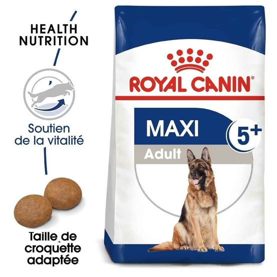Croquettes chien grande taille de + 5 ans Maxi Adult 5+ 15kg