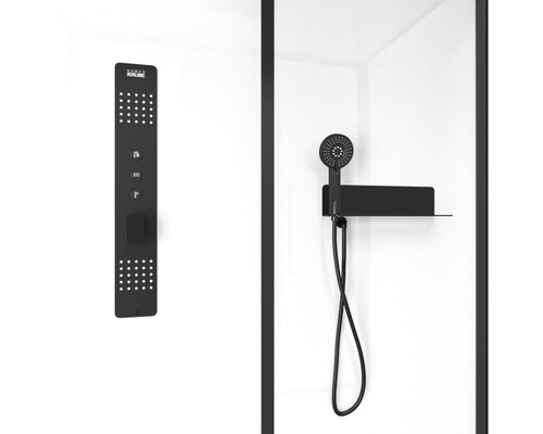 Aurlane URBAN 2 complete douche-unit, 160 x 85 x 215 cm, zwart