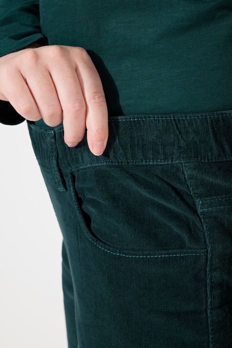 Cordhose Mary, weites Bein, Elastikbund, Biobaumolle