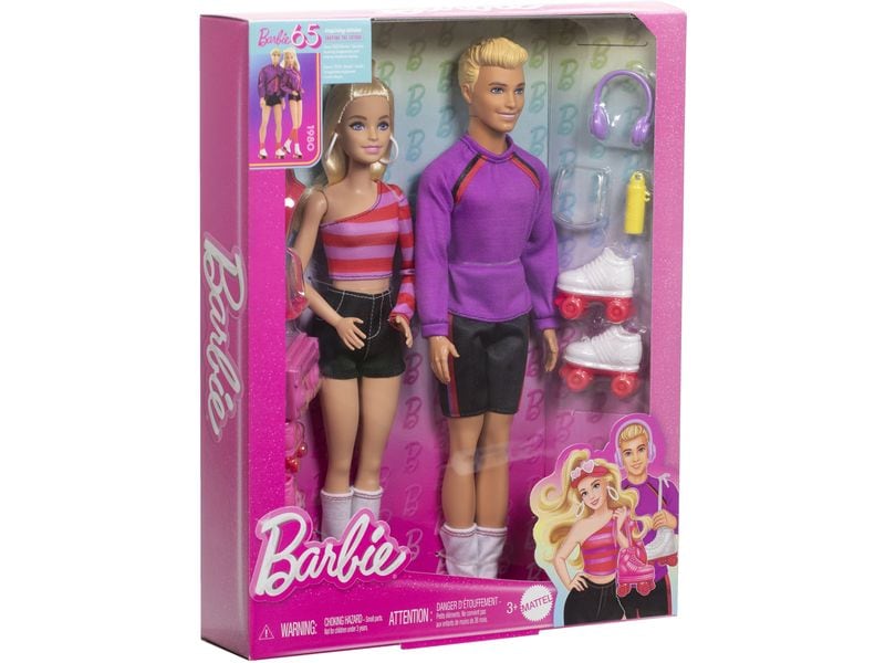 Barbie Puppe Fashionista Ken & Barbie 65th Anniversary Set mit 2 Puppen und 6 Accessoires