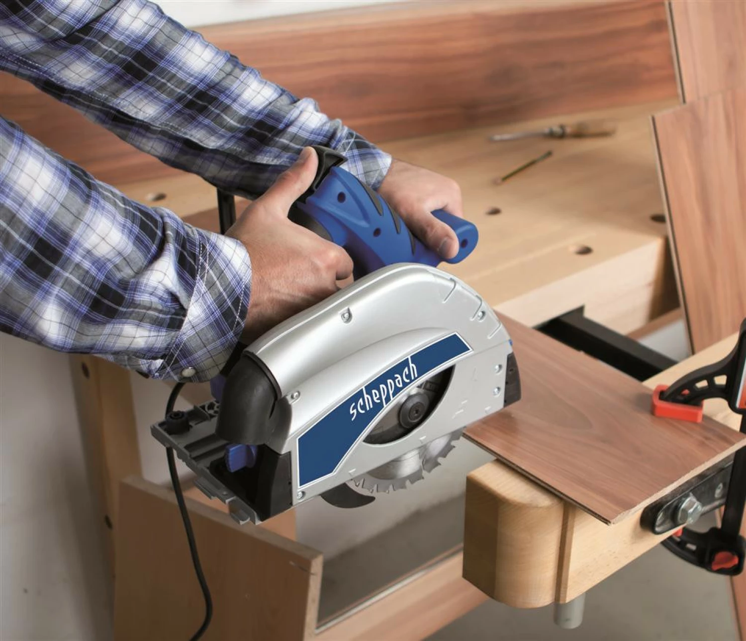 Scheppach PL55 Invalzaag - 1200W - 160mm - incl. geleiderail