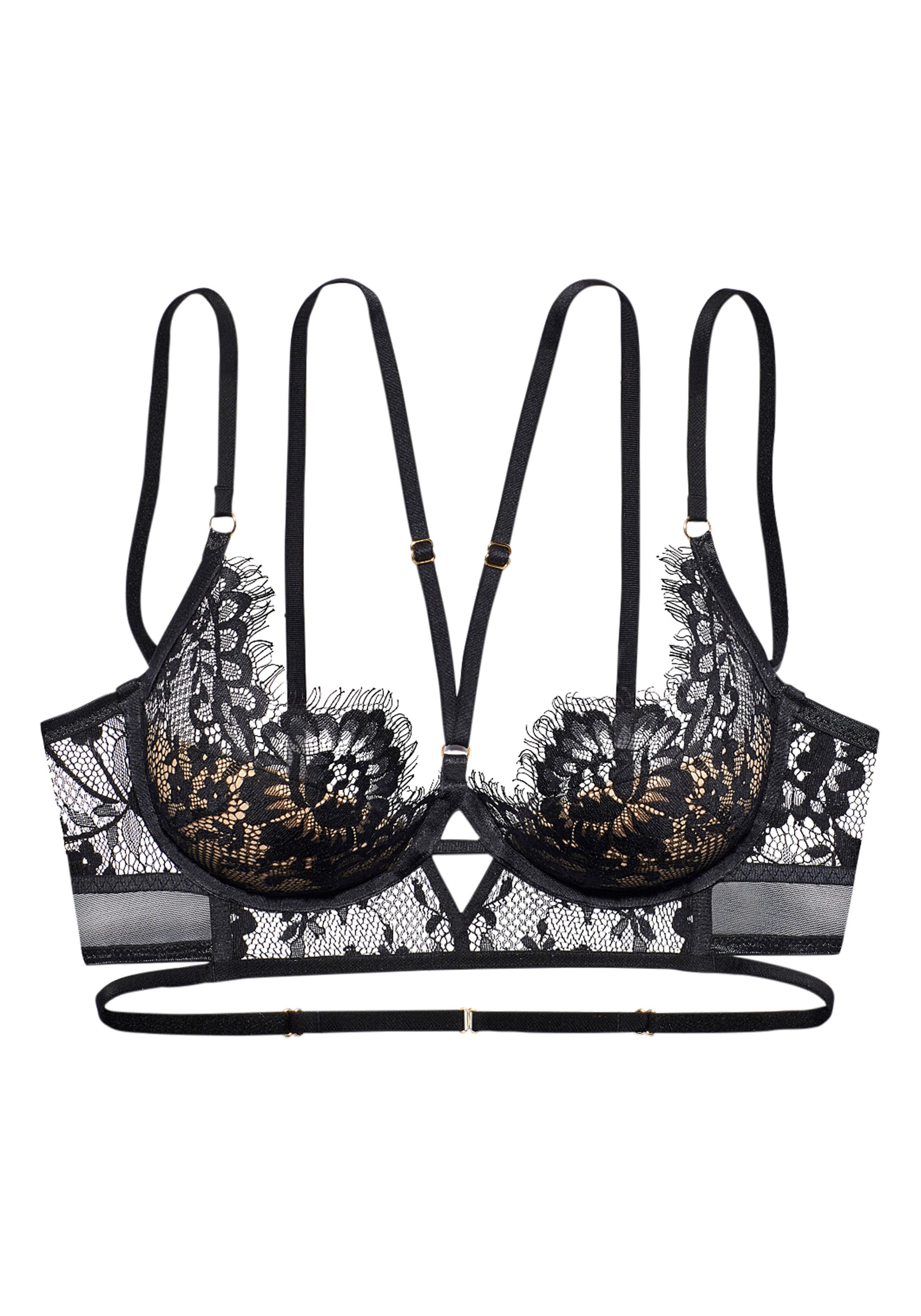 LASCANA Push-up-BH , in aufregender Bänder-Optik, sexy Dessous