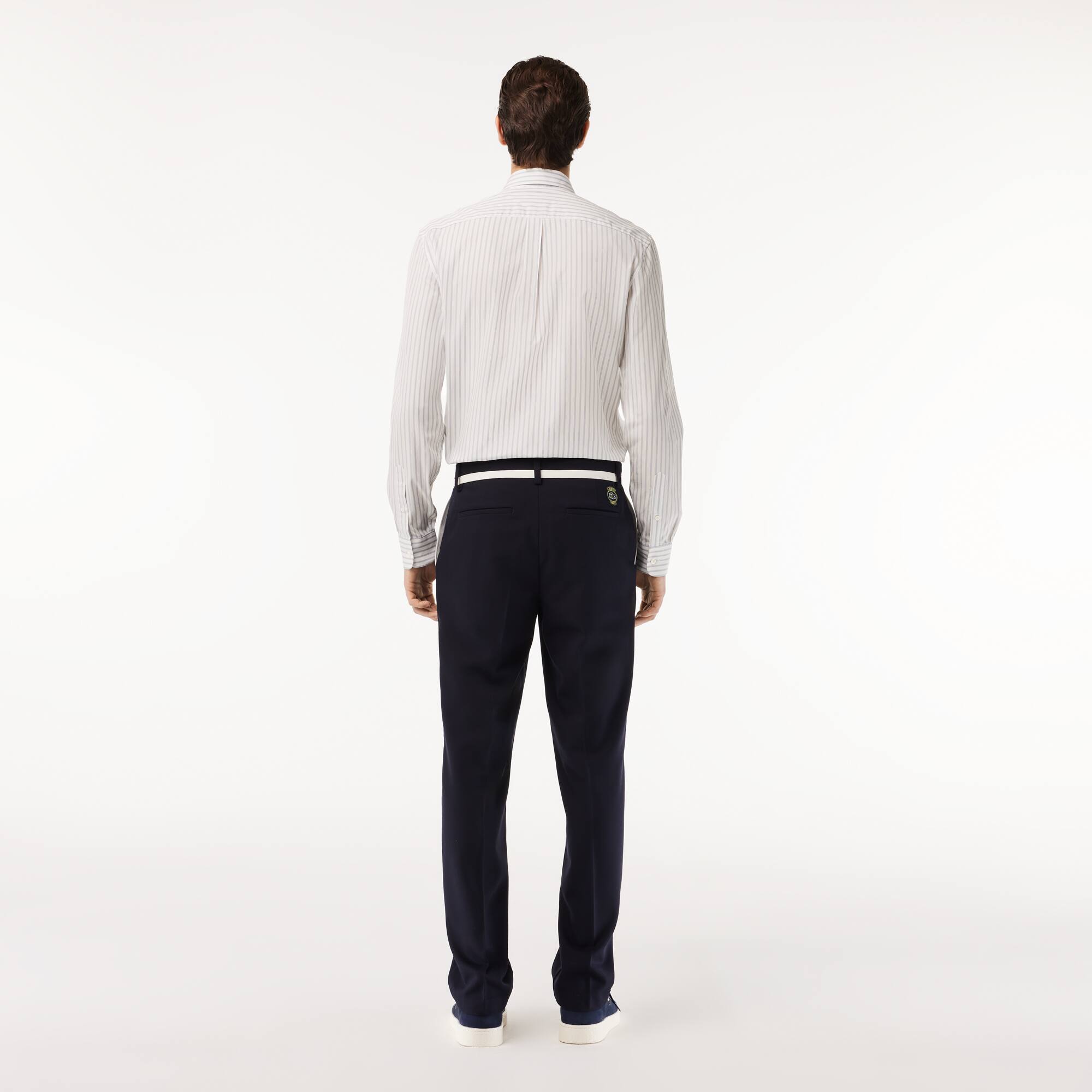 Pantalon de costume en twill premium avec badge Pantalons & Shorts - Bleu - Lacoste - Homme