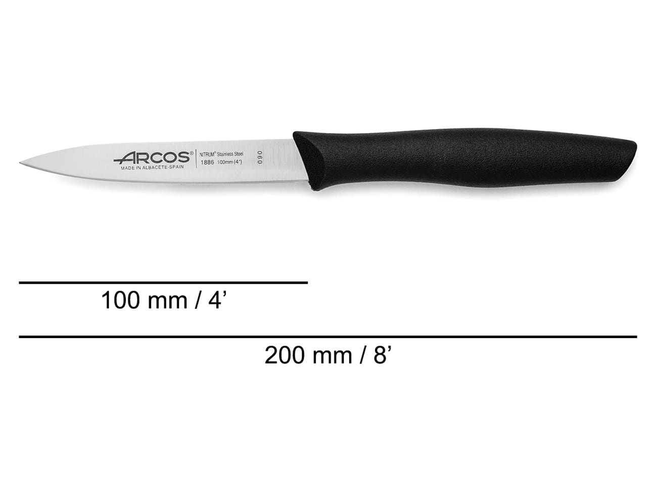 Couteau d'office Nova - Noir - 10 cm - Arcos