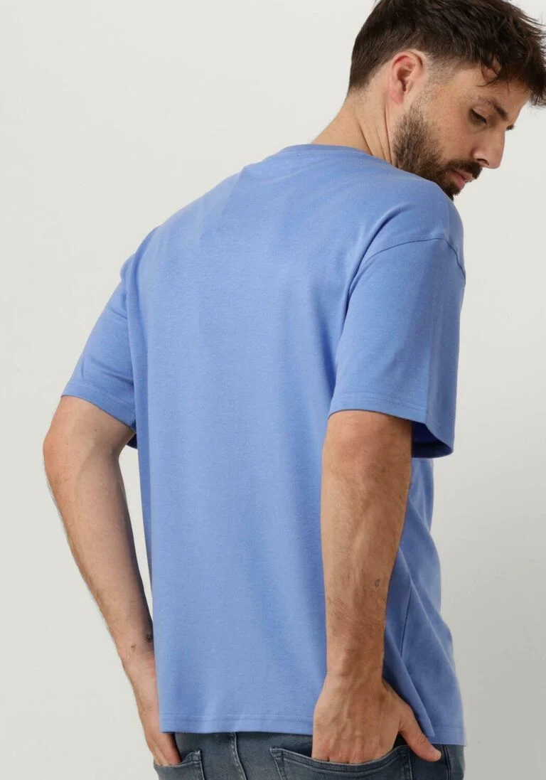 SCOTCH & SODA blauwe scotch & soda t-shirt cotton lyocell pocket t-shirt