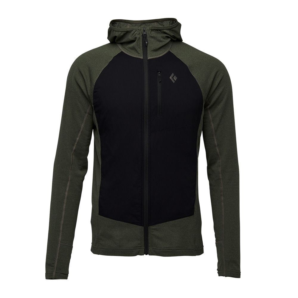 Black Diamond COEFFICIENT LT HYBRID HOODY - Sweat Homme tundra/black