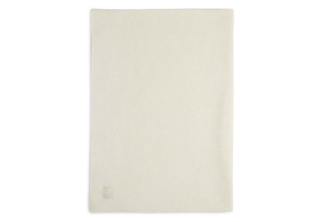 fijn dekentjebaby ledikant deken 100x150 cm Basic Knit Ivory