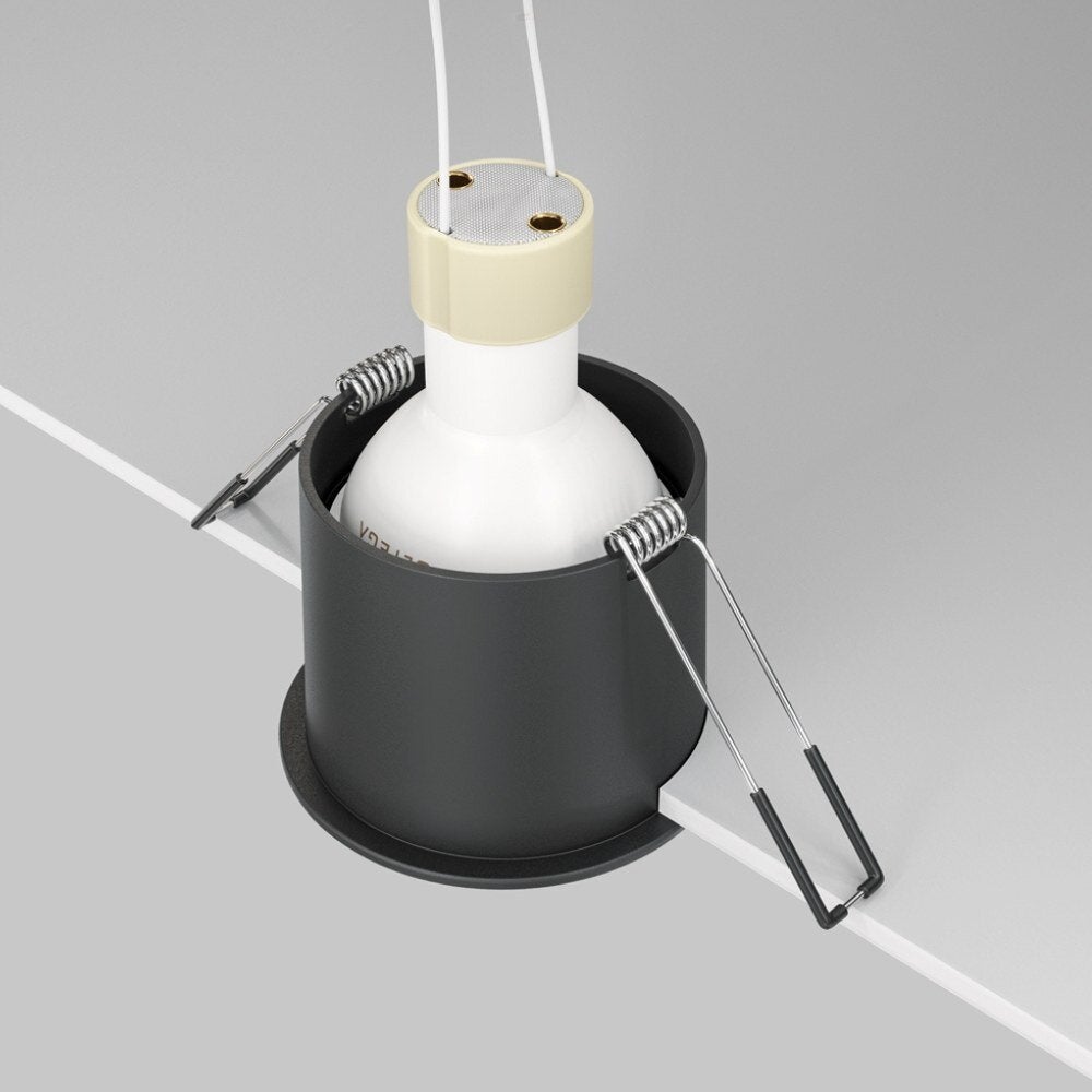 Reif inbouw plafondspot in zwart GU10 54mm