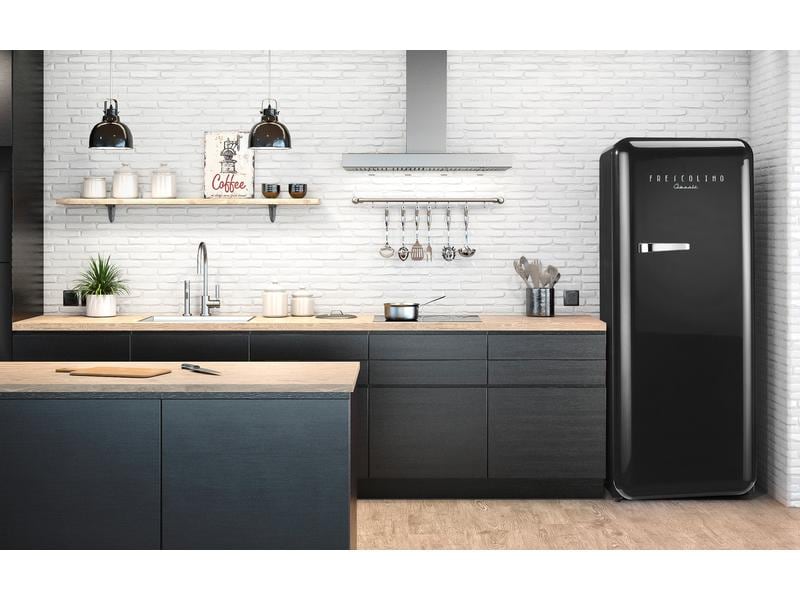 Trisa Kühlschrank Frescolino Classic Schwarz, Rechts Freistehender Kühlschrank