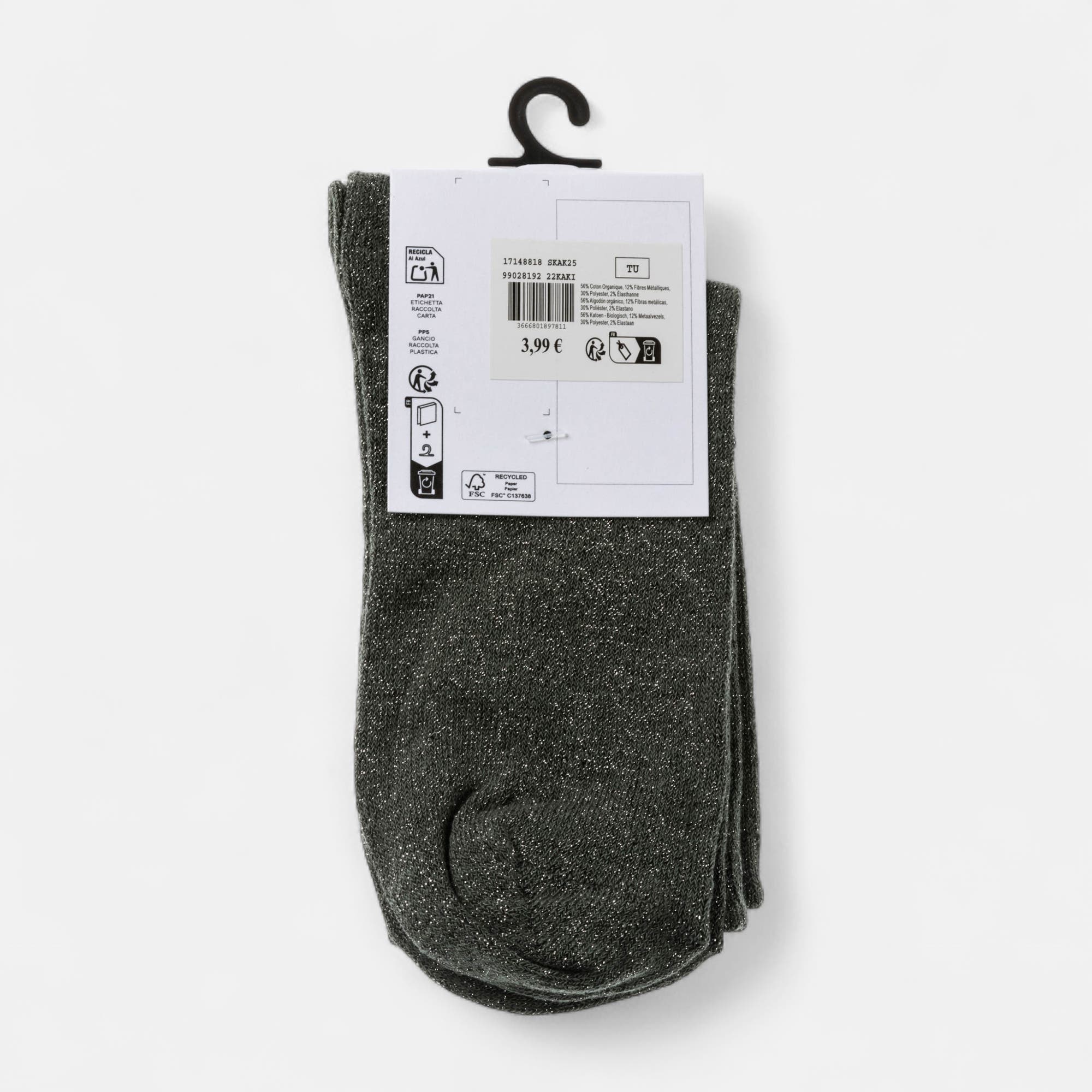 Chaussettes Femme kaki