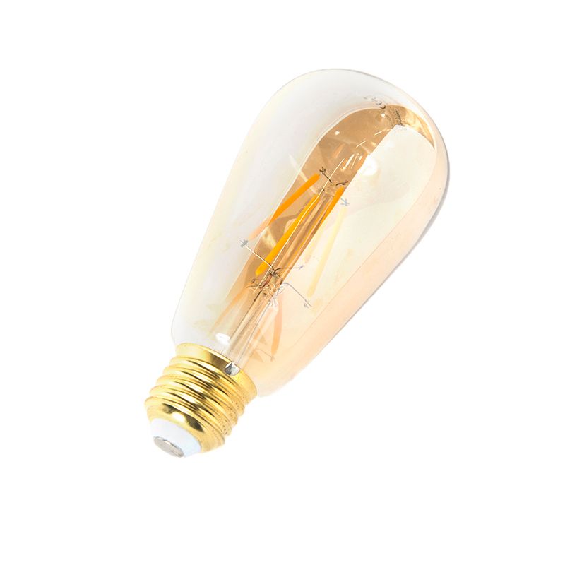 Set van 5 E27 dimbare LED lampen ST64 goldline 5W 380 lm 2200K