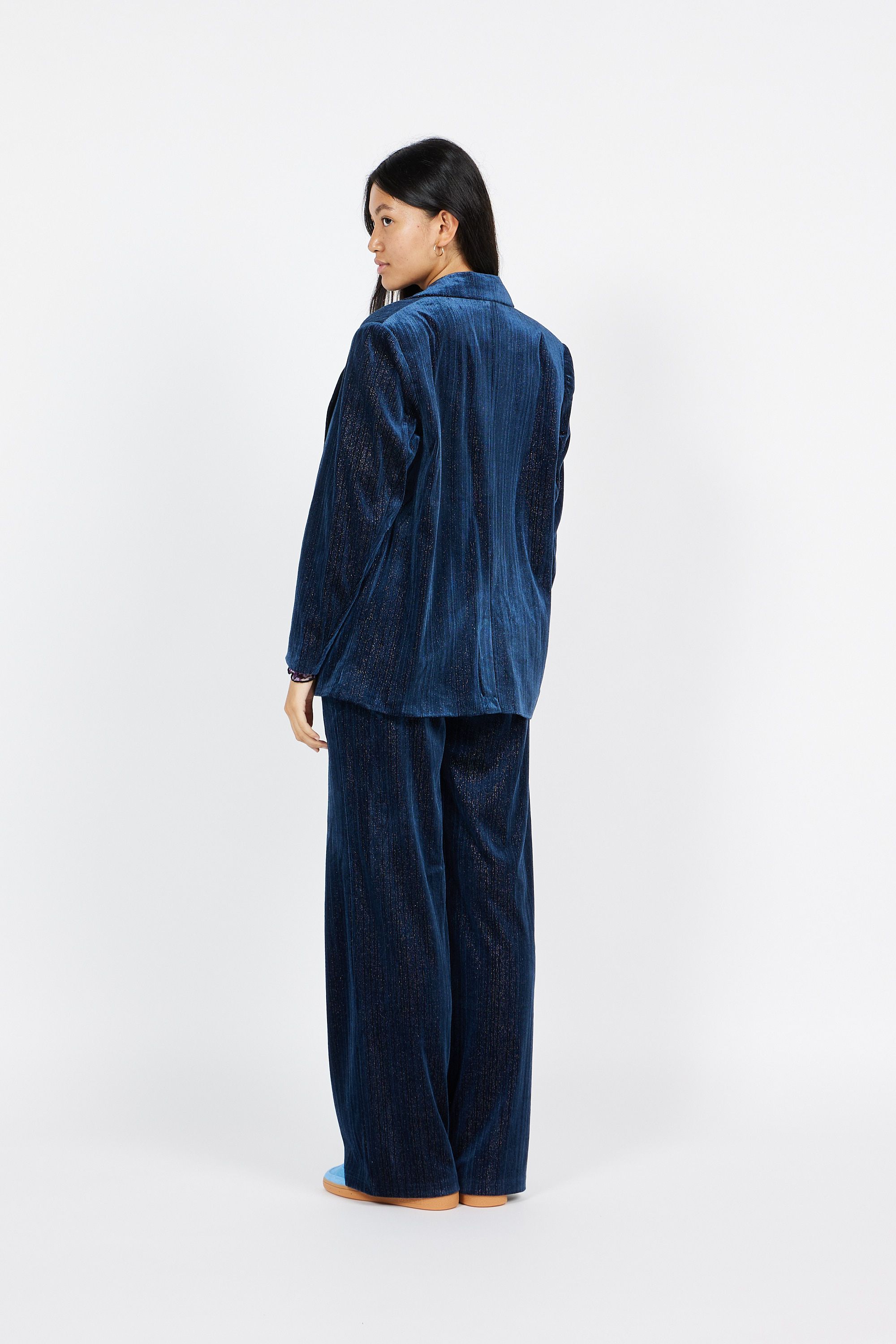 NOISY MAY Blazer NMAIDA LS GLITTER BLAZER Bleu