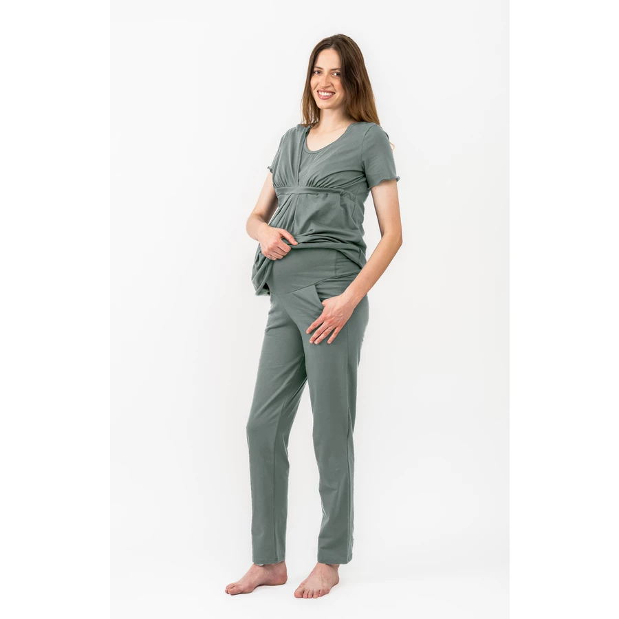 Cool Mama Umstands- und Still-Pyjama 2 in 1 Olive
