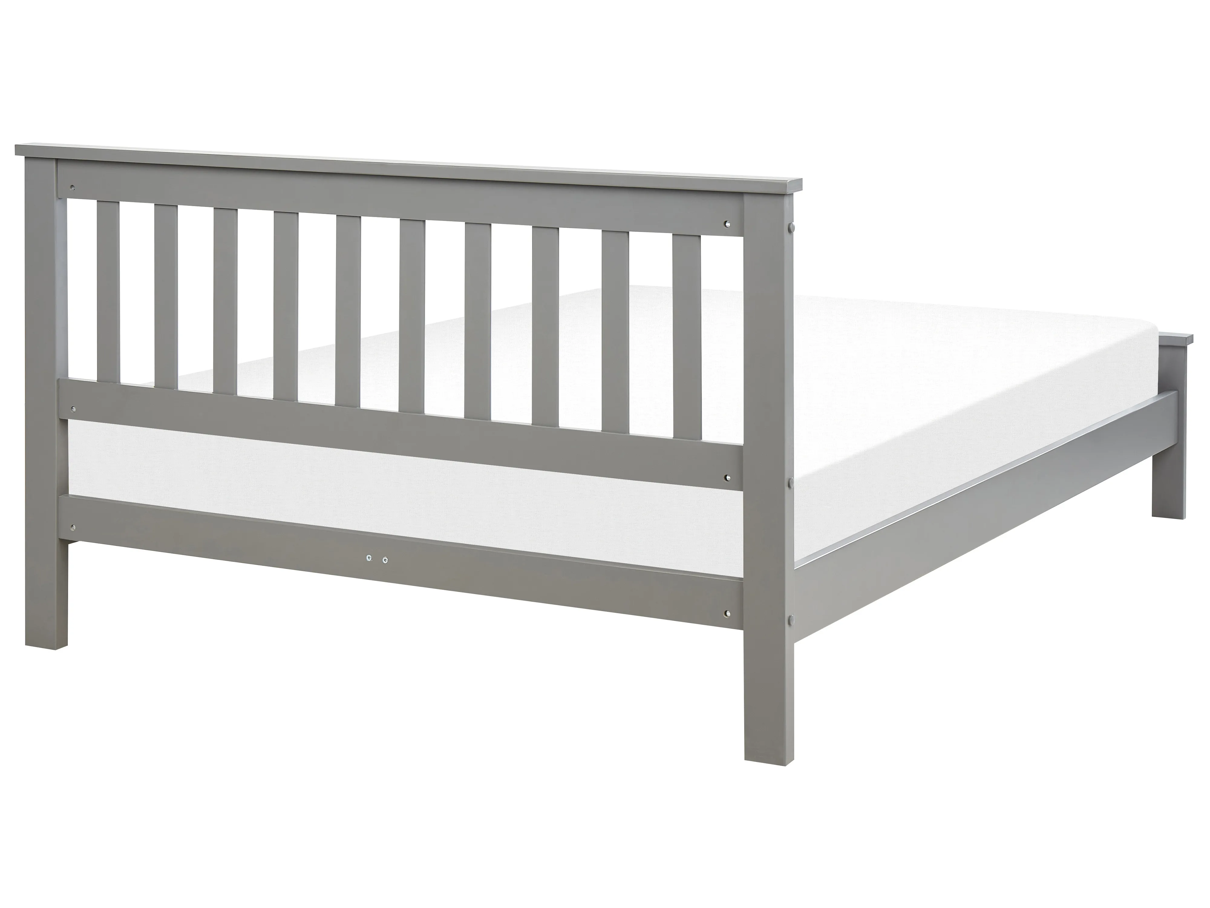 Bed Dennenhout MAYENNE 140 x 200 cm Grijs