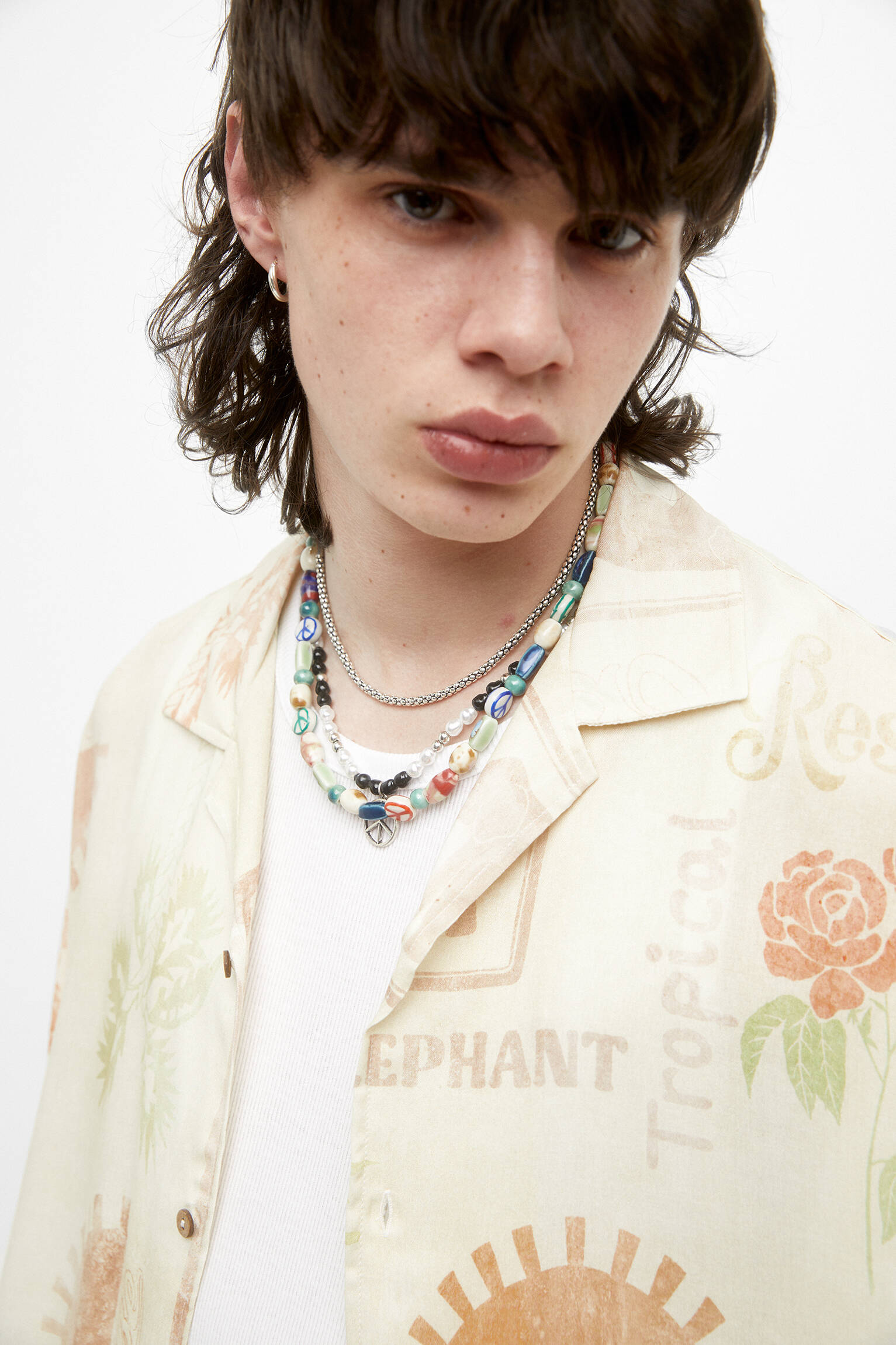 CAMISA ESTAMPADA LOS ANGELES - OFF WHITE