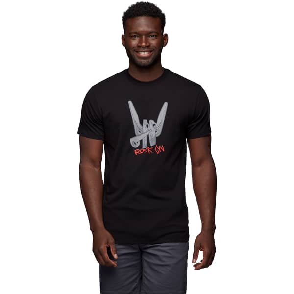 T-shirt escalade BLACK DIAMOND M BD ROCK ON SS TEE BLACK