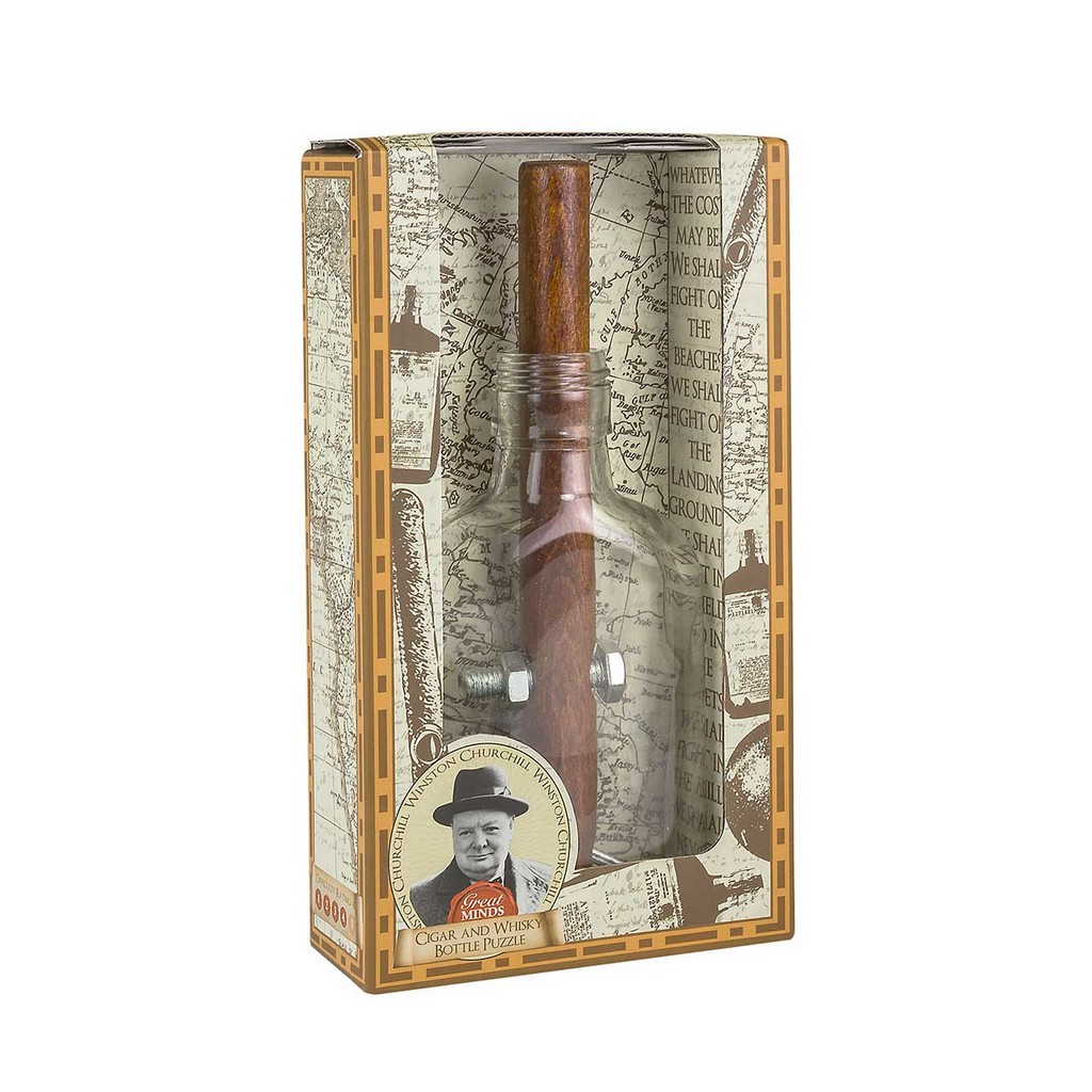 Great Minds - Churchill’s Cigar and Whiskey Bottle Puzzle