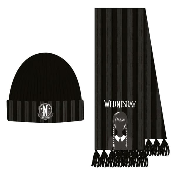 Wednesday beanie + scarf set