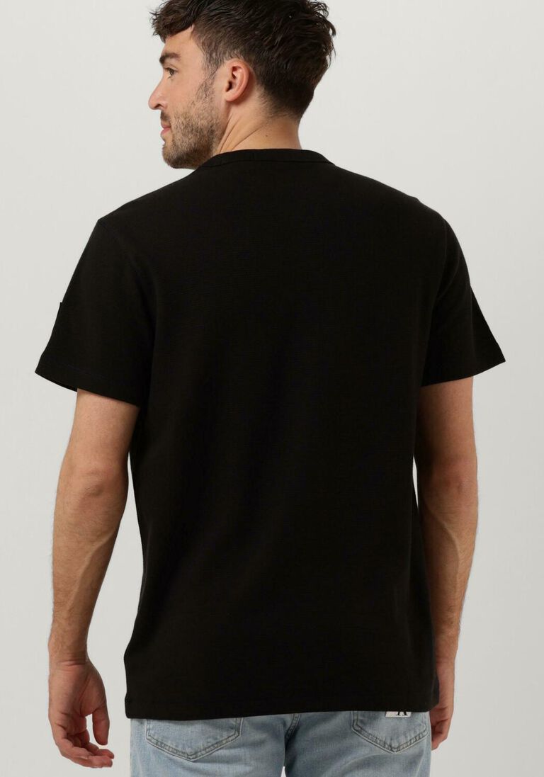 CALVIN KLEIN zwarte calvin klein t-shirt badge waffle tee