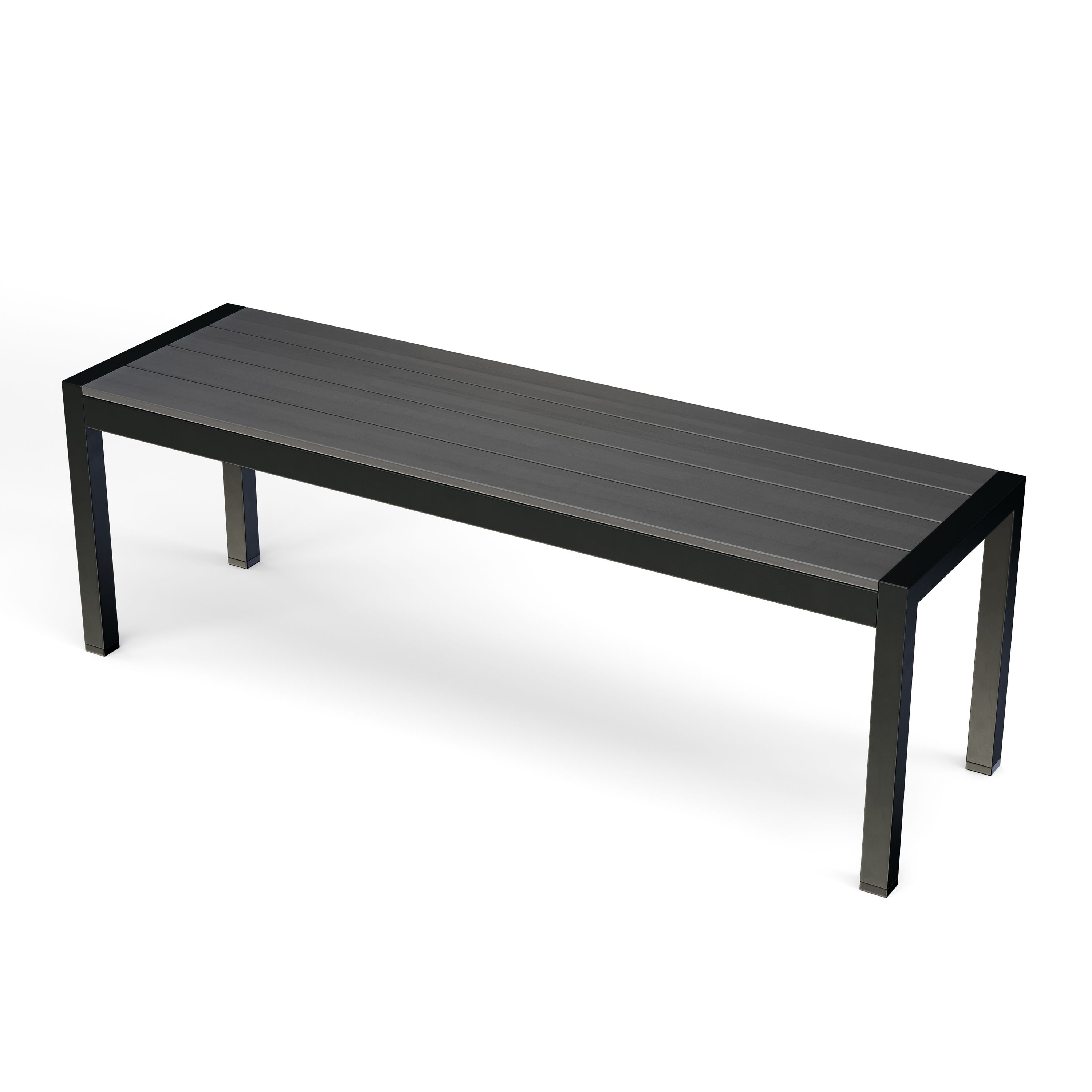 Gartenbank RIVI 135 cm anthrazit/schwarz