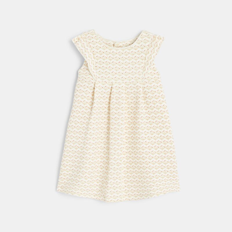 Robe coton fantaisie fleurie bébé fille Rose