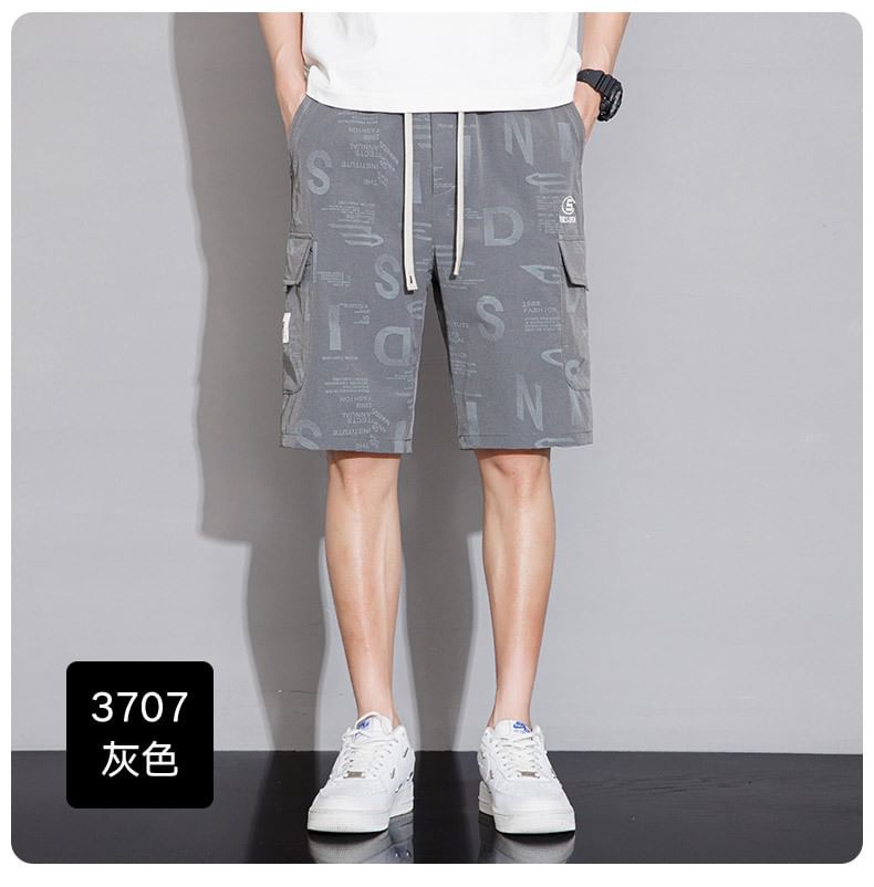 Besto - Cargoshorts met trekkoord in de taille en wijde pijpen