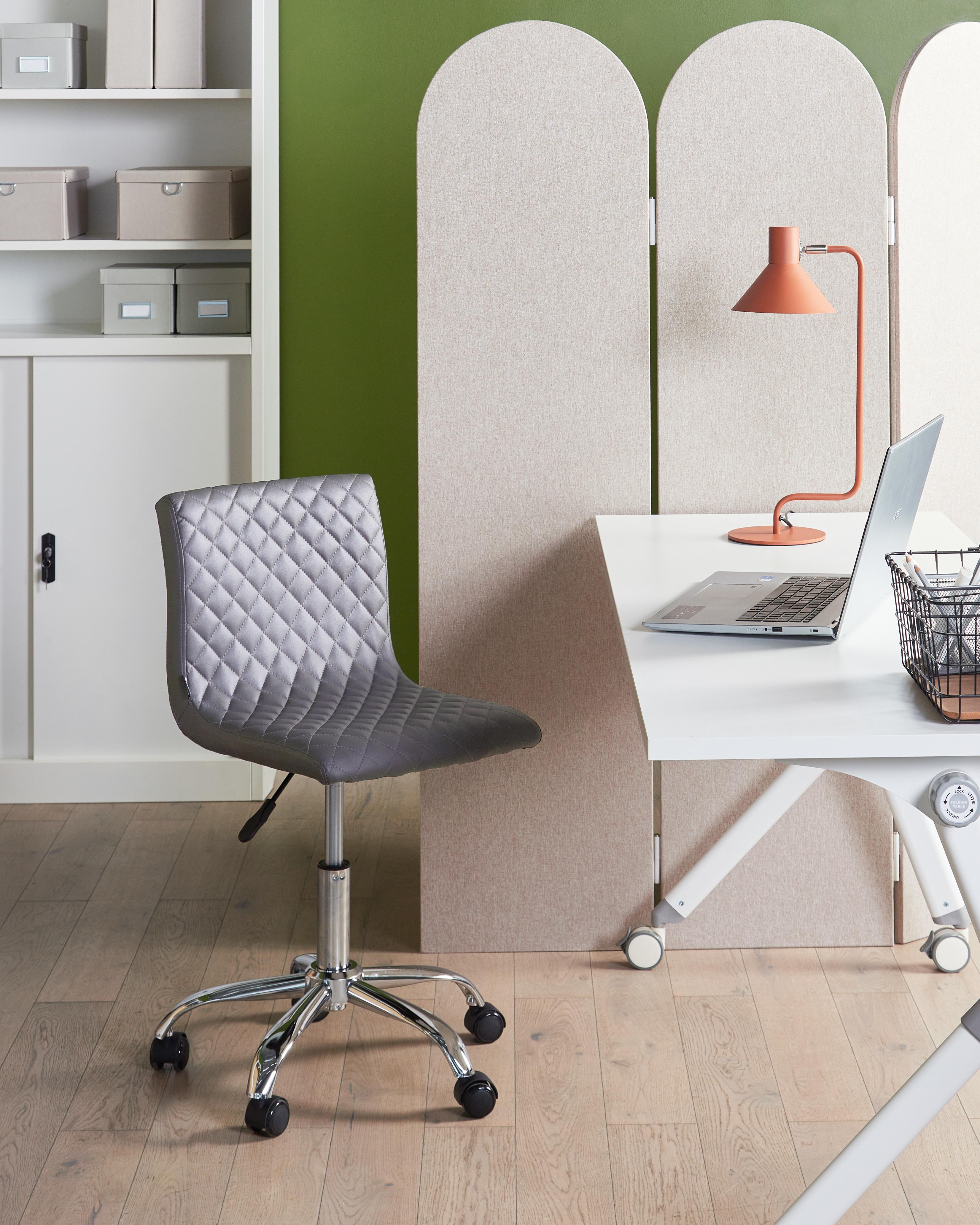 Bureaustoel ORLANDO Kunstleer Donkergrijs