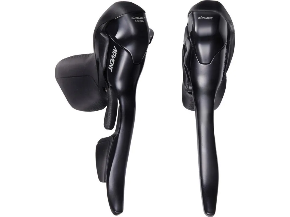 MICROSHIFT ADVENT styr, par, 9.r., ikke Shimano-kompatibelt, Dual Control, kun venstre håndtag med bremsegreb, Sort (NY)