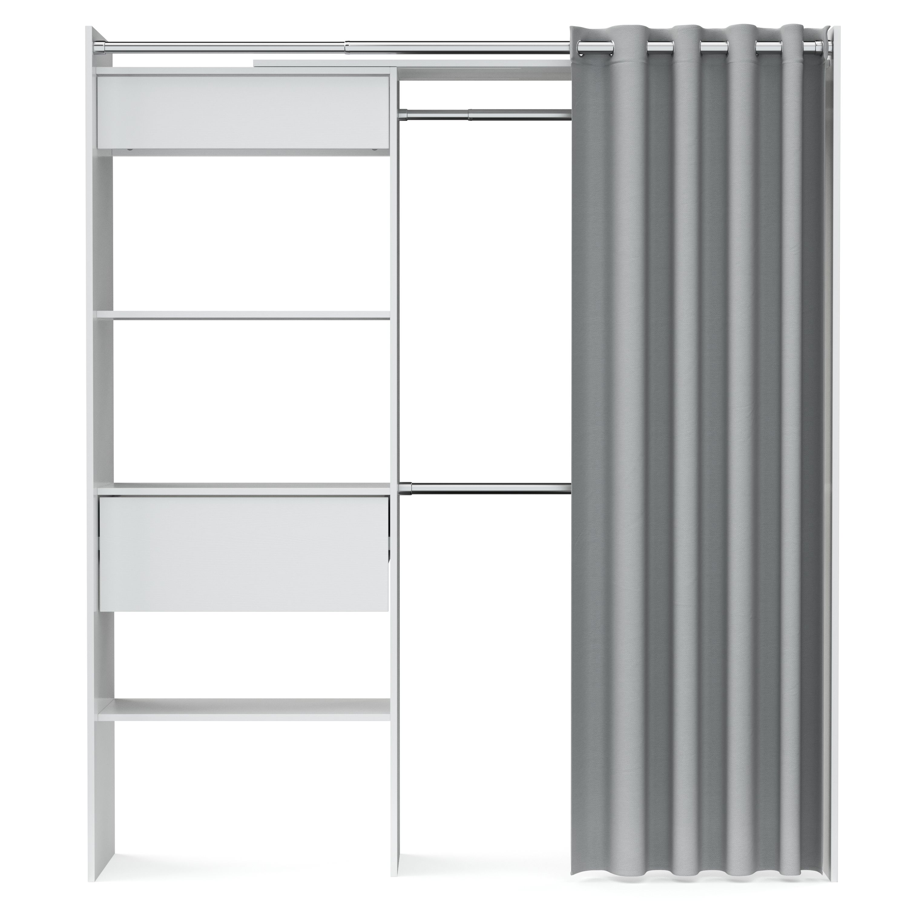 Garderobe Kleiderschrank GUEST 167 x 177 cm weiss