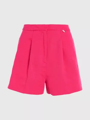 Shorts plissados de alfaiataria