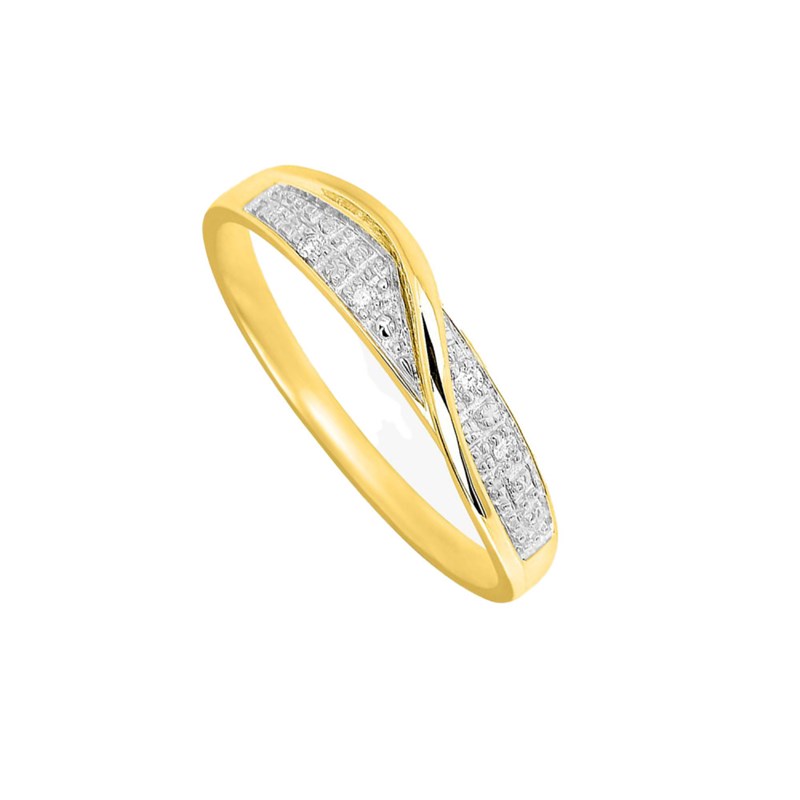 Bague Femme - Or 18 Carats - Diamant 0,02 Carats