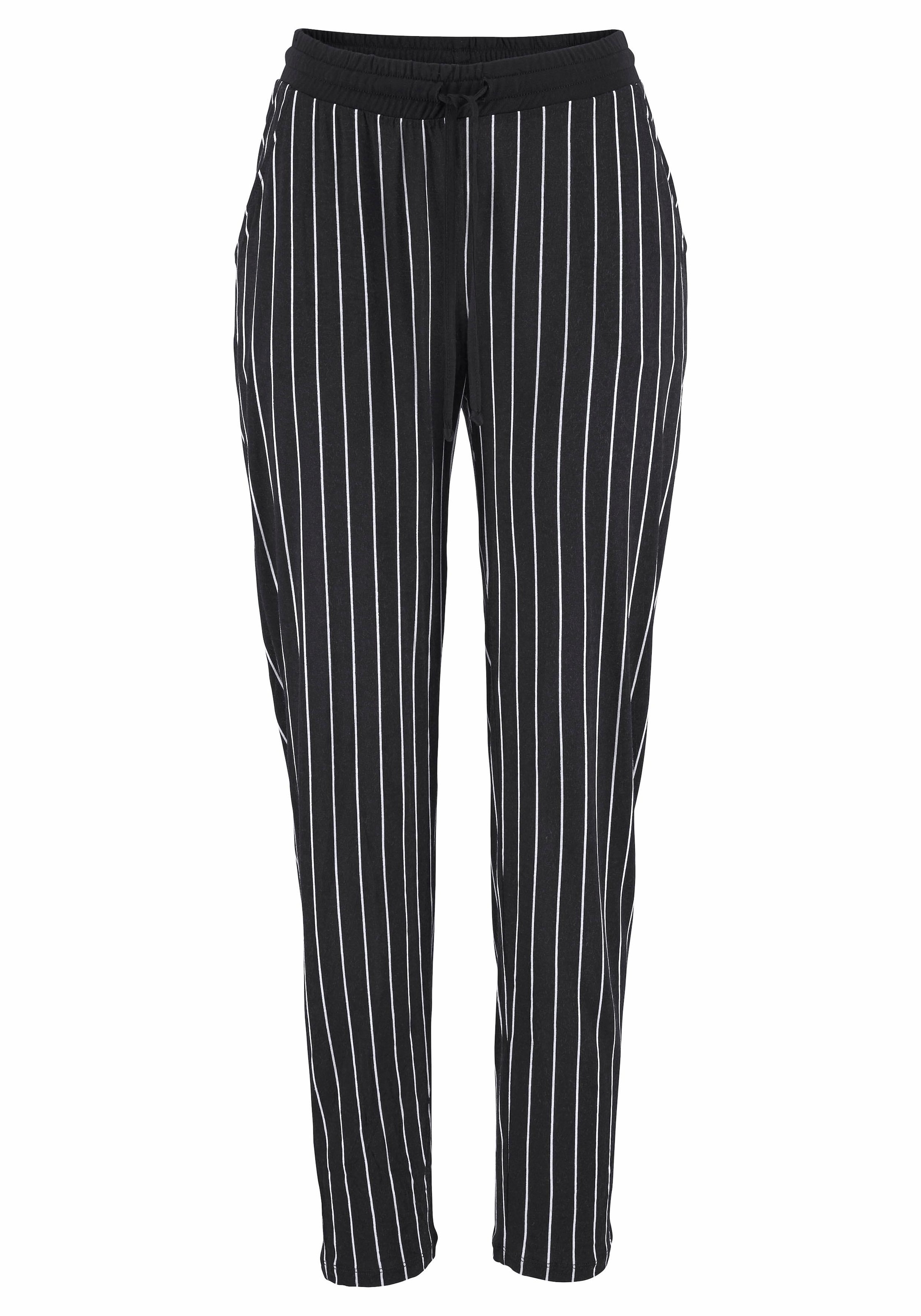 Buffalo Strandhose  mit Streifendruck, bequeme Schlupfhose, Jerseyhose