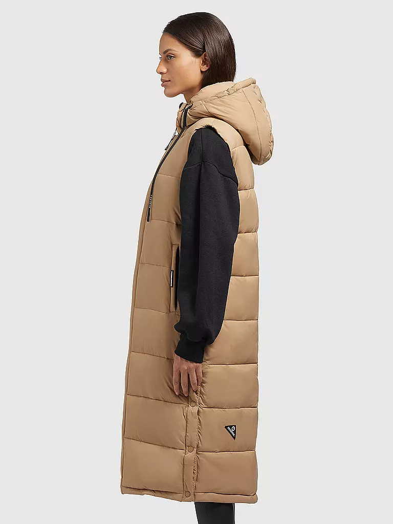 KHUJO Steppgilet THE MAGNETA MATT camel