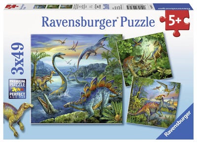 Ravensburger Puslespill Dinosaur 3x49 Biter