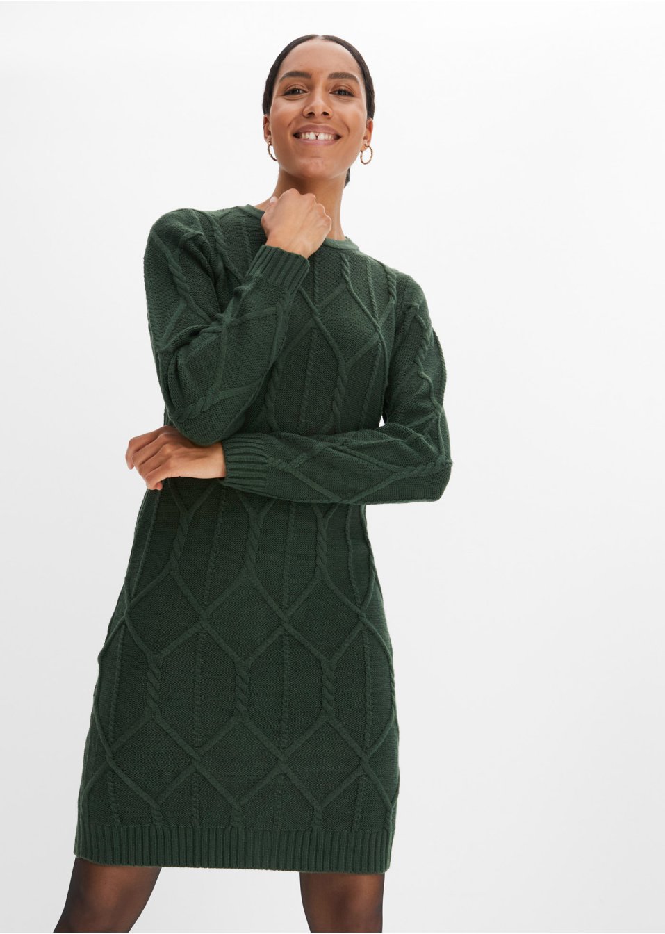 Robe en maille à motif torsadé
