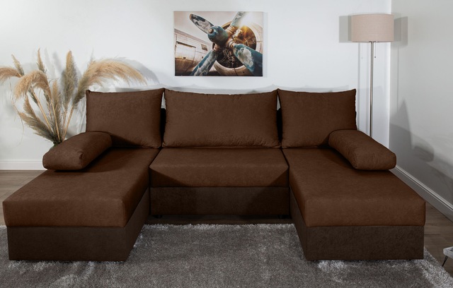 COLLECTION AB Wohnlandschaft »Pico U-Form« Wohnlandschaft,2 X Ottomane,Polyätherschaum Polsterung