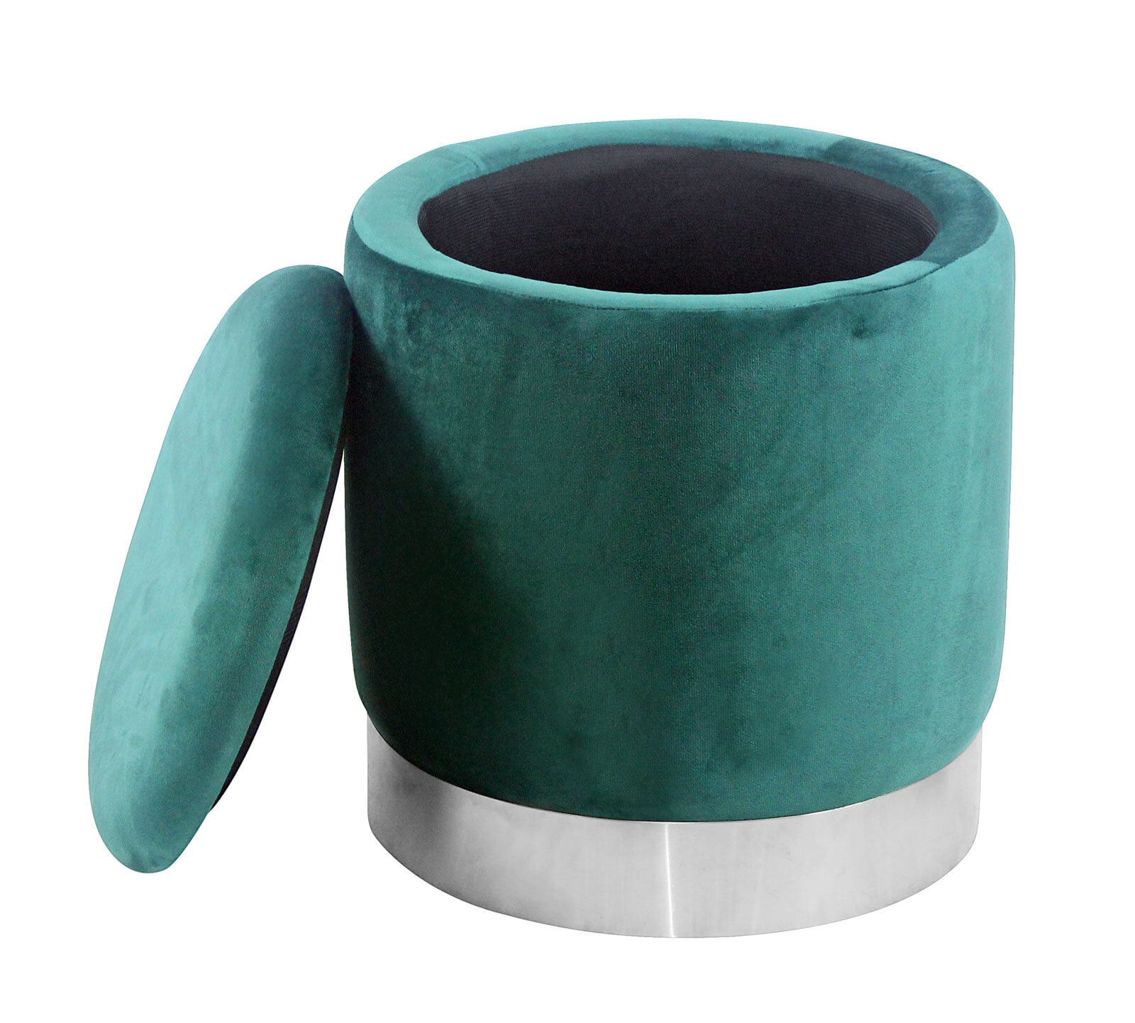 Hocker mit Deckel 36x40x36 cm Samtgrün