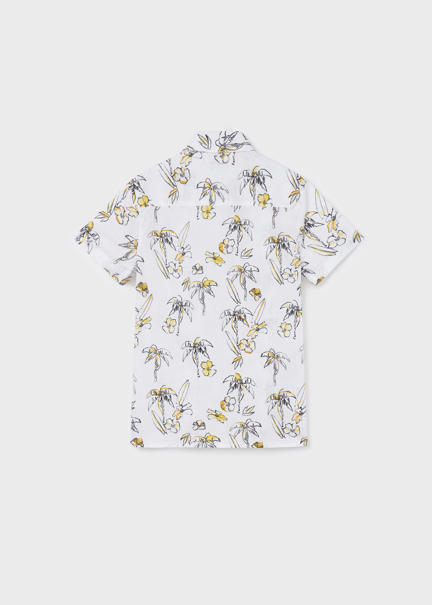 Camisa de algodão estampada de manga curta para meninos