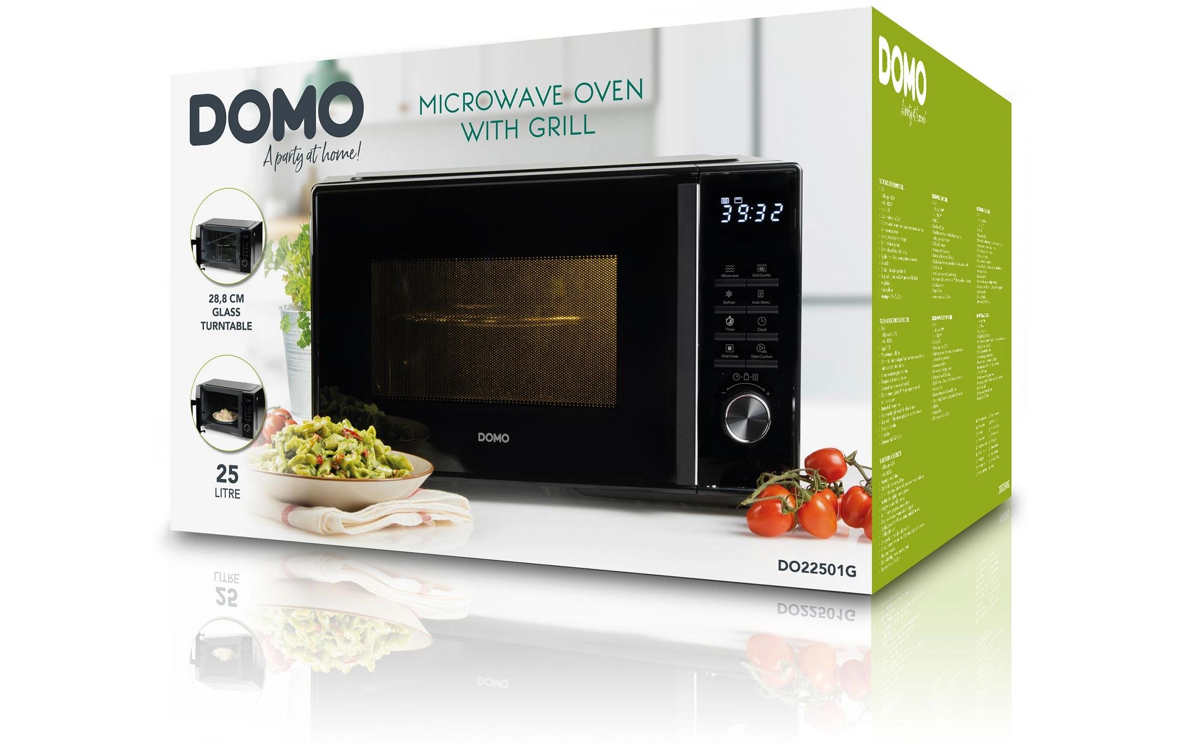 Mikrowelle mit Grill DO22501G Schwarz<br>Mikrowelle mit LED-Anzeige