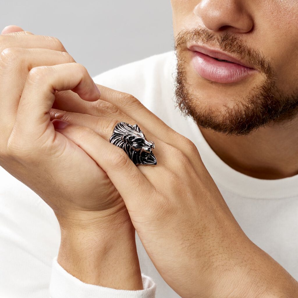 Bague Acier Gris Japeth