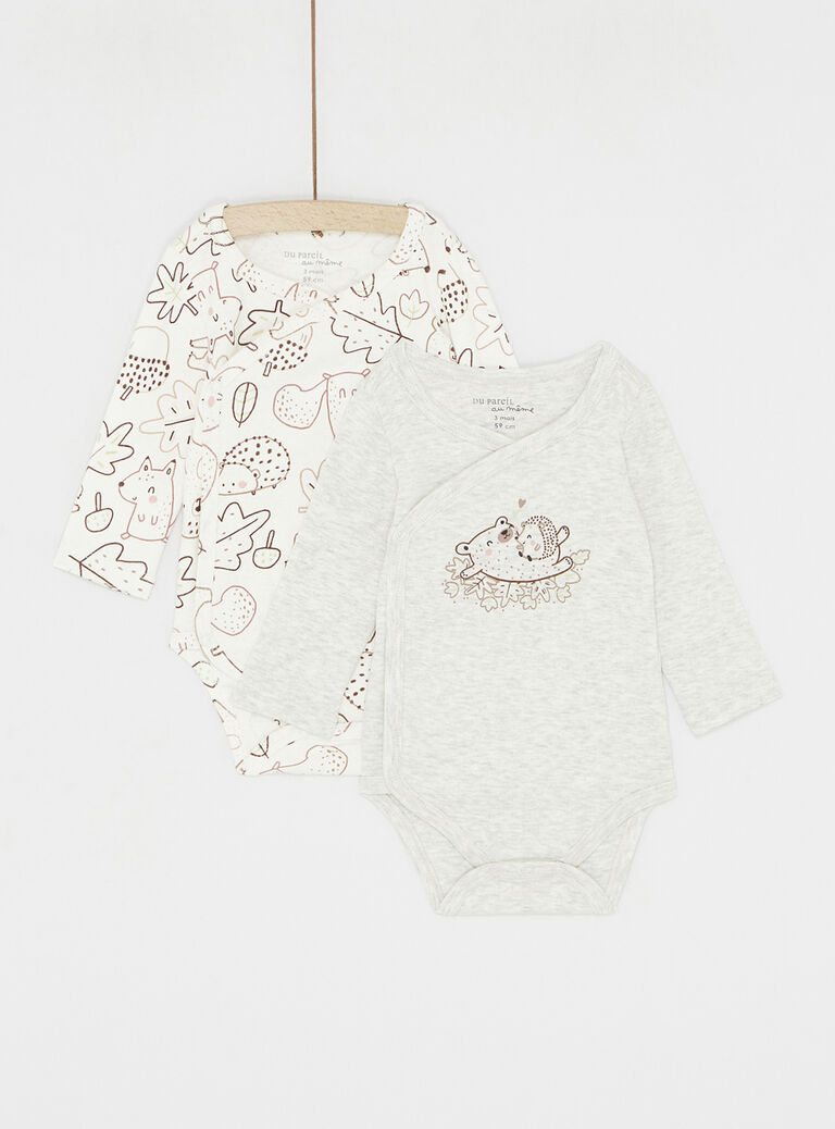 Lot de body manches longues blanc cassé mixte