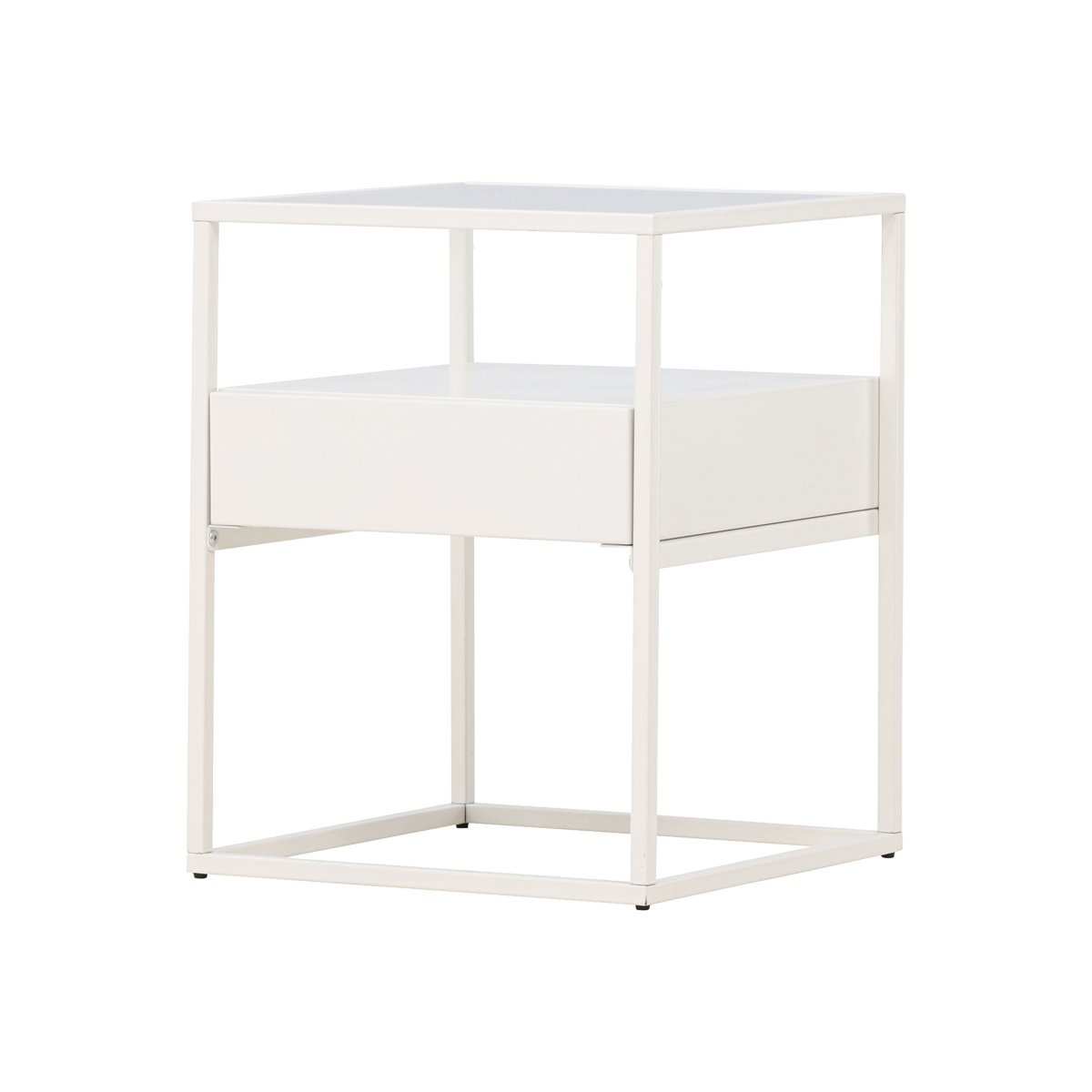 Metalen bijzettafel Dinand - 40 x 40 cm Wit