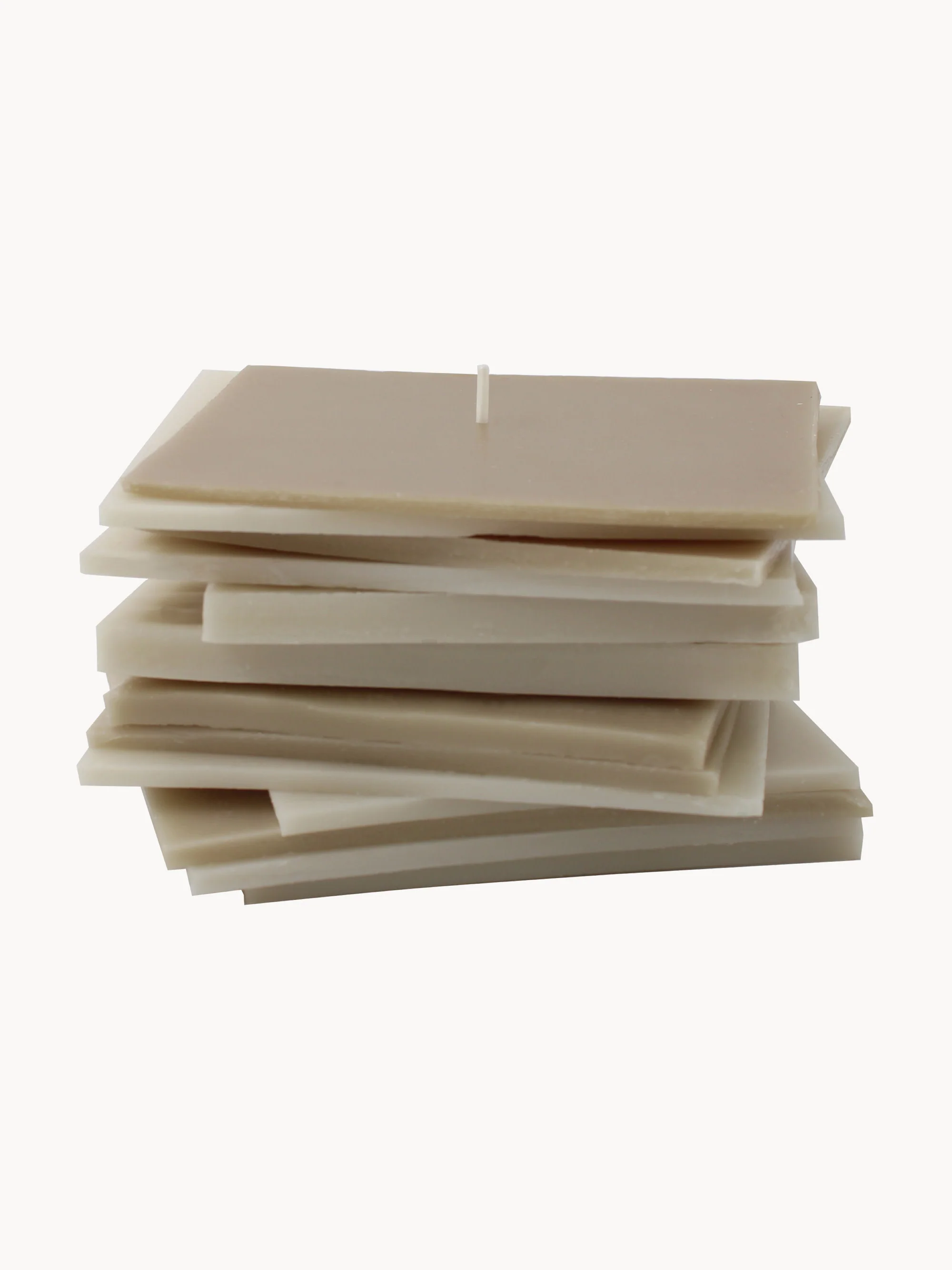 Handgemaakte kaars Laminats met stapelblad-design