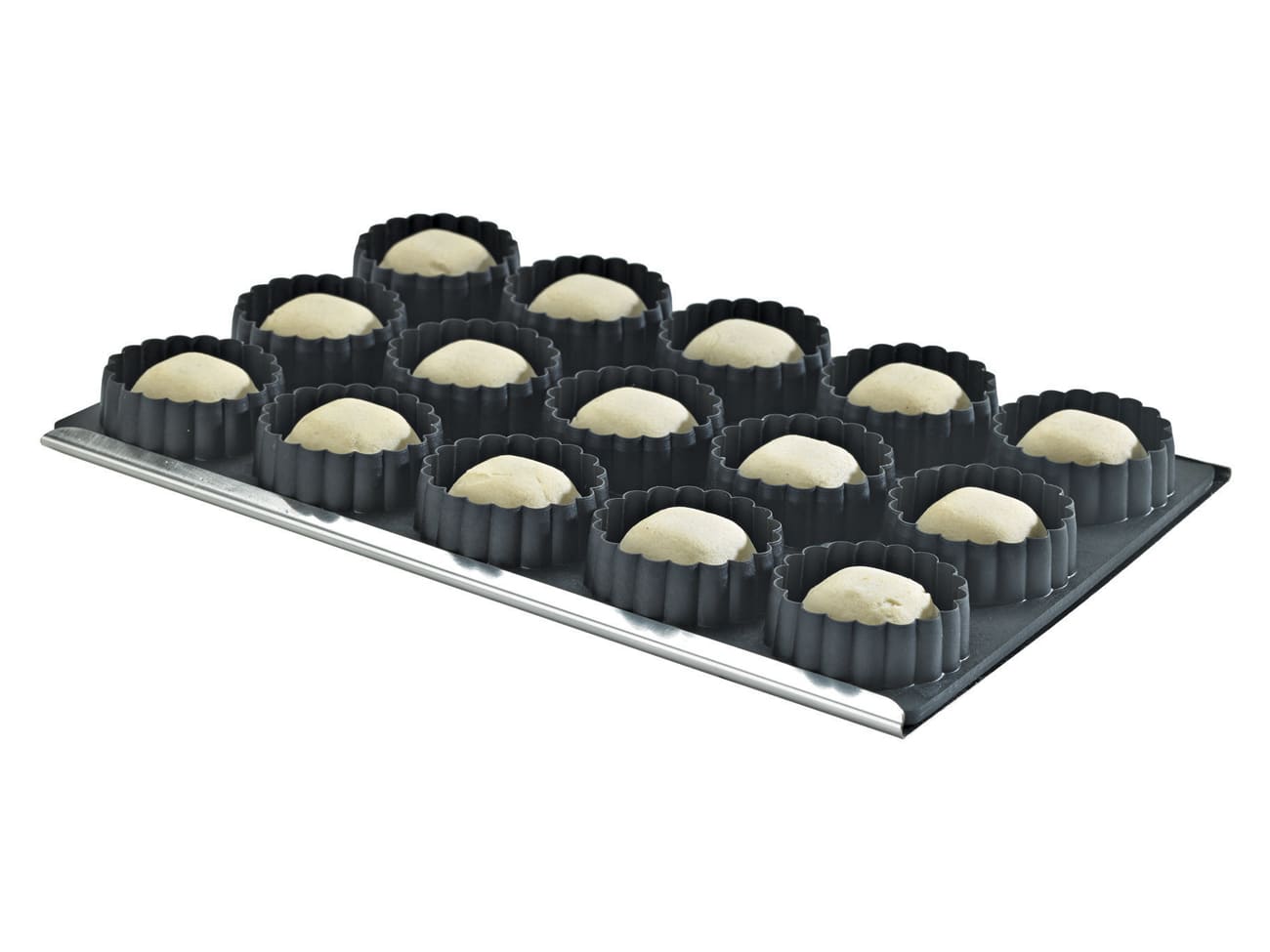 Moule Kali - 15 tartelettes cannelées creuses - Mallard Ferrière