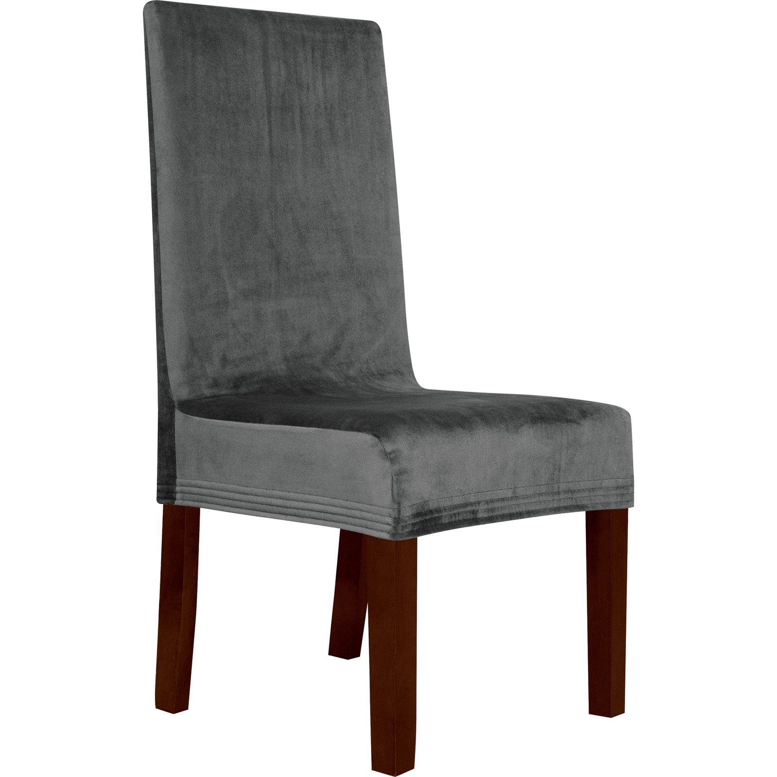 Stuhlhusse 2 Stück, velvet grau