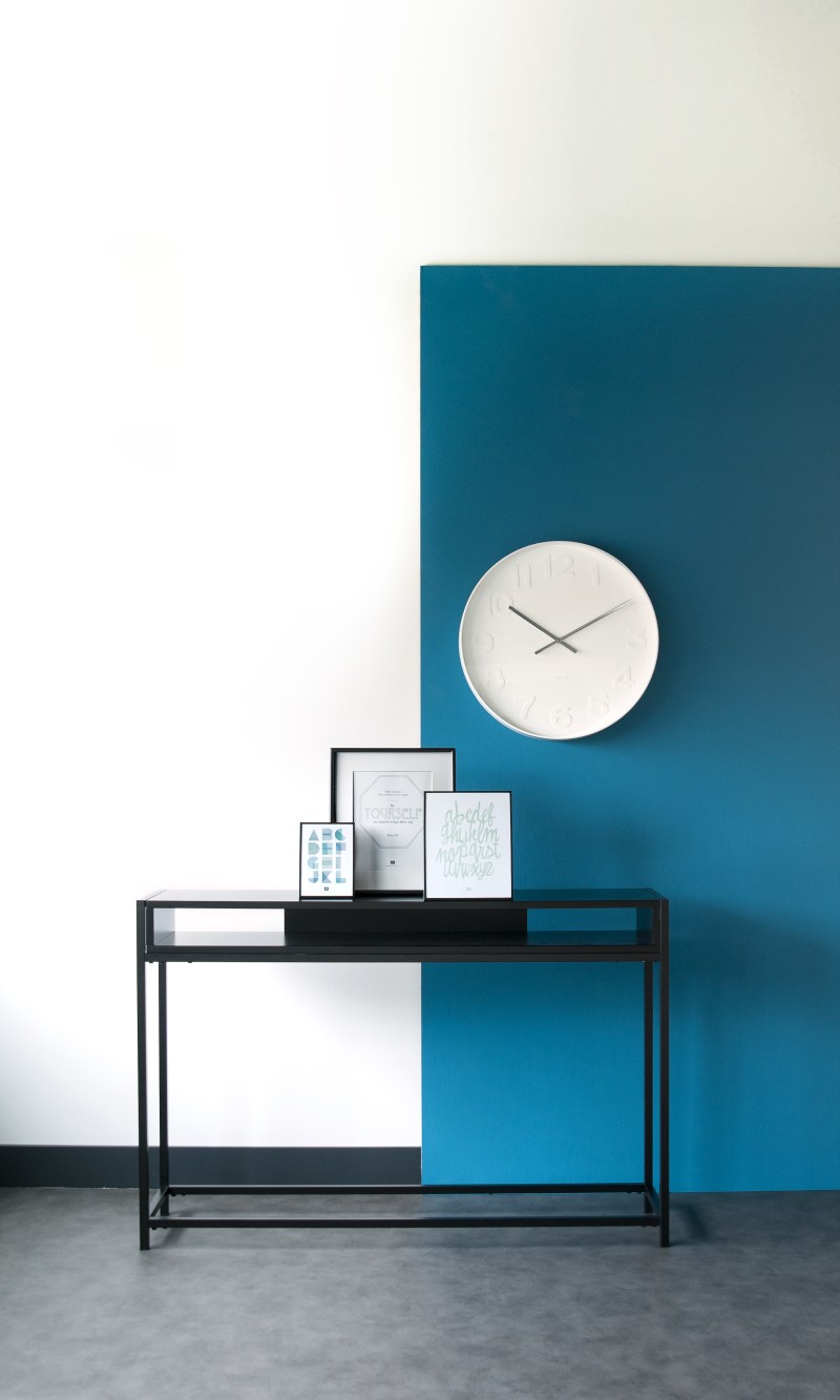Wall Clock Mr. White Numbers Large