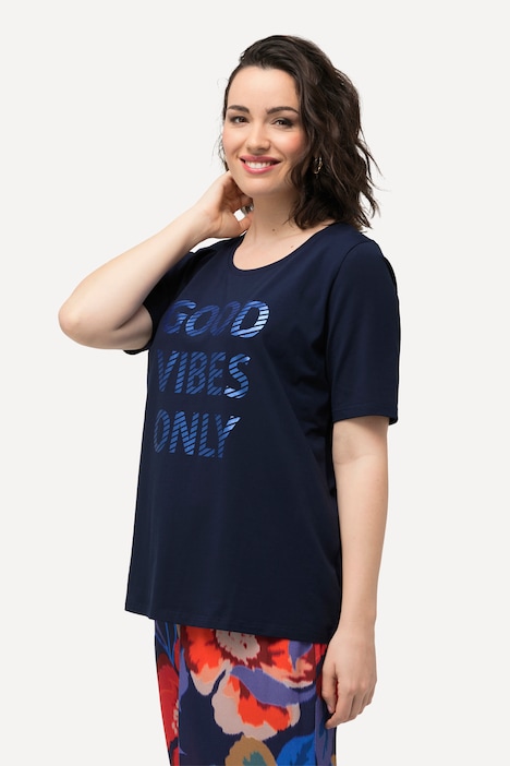 T-Shirt, Good Vibes Only, Rundhals, Halbarm