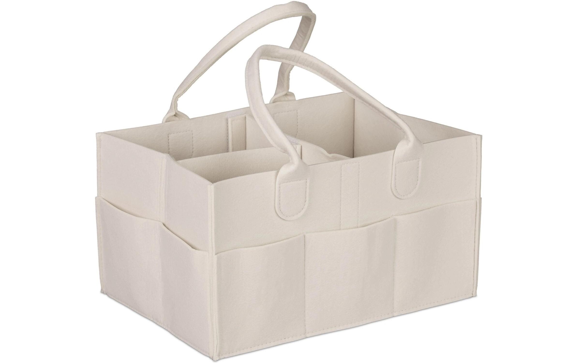 Pflegekörbchen Windel Caddy Filz BeigeMultifunktionaler Organizer für Kindersachen