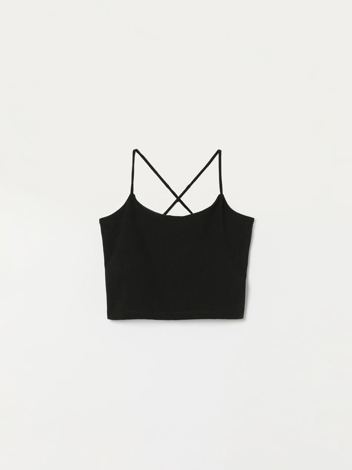 Top com faixa interna macia - Preto