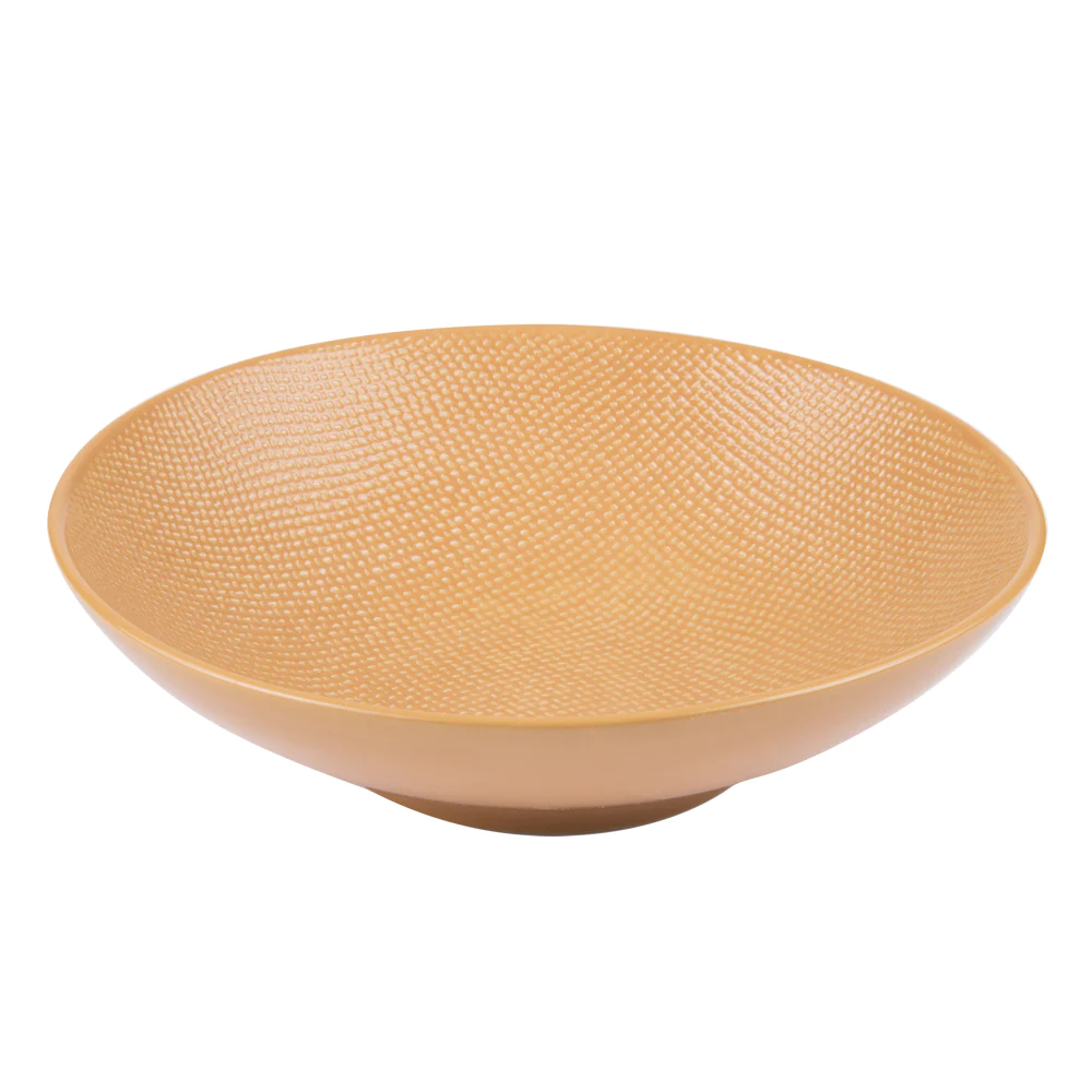 Assiette creuse Vésuvio safran 19 cm (lot de 6) Table passion